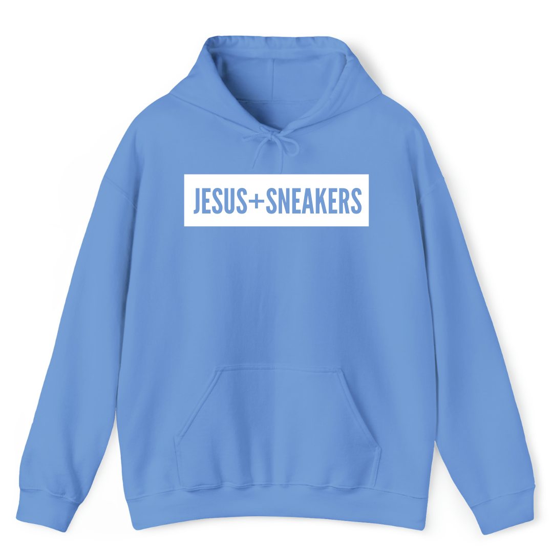 Jesus + Sneakers Hoodie - Carolina Blue