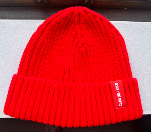 Red Satin Lined Beanie